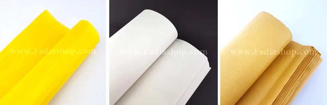 کاغذ زرد, کاغذ الگو سفید, کاغذ الگو روغنی
